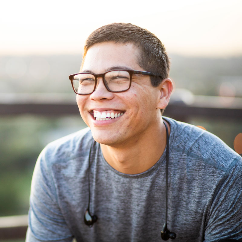 Man smiling after his Clear Aligner Therapy in Oklahoma City by OKC Dentistry. 